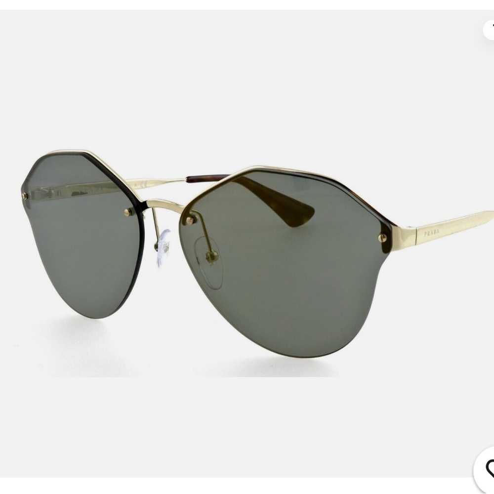 Prada Gold Aviator Sunglasses Sleek Design
